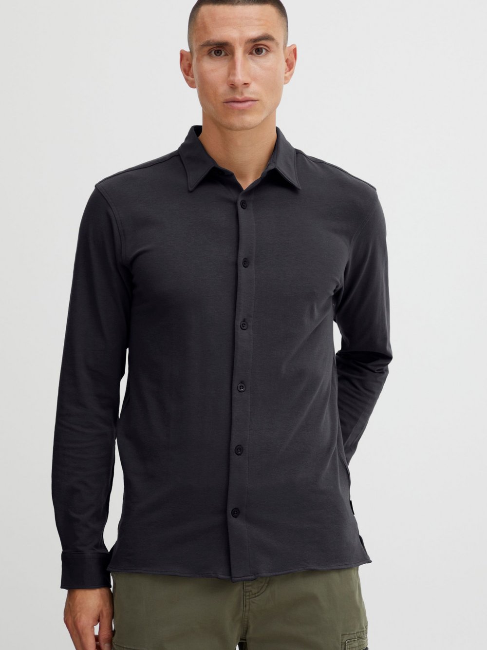 Indicode Langarmhemd Herren Regular Fit gestreift