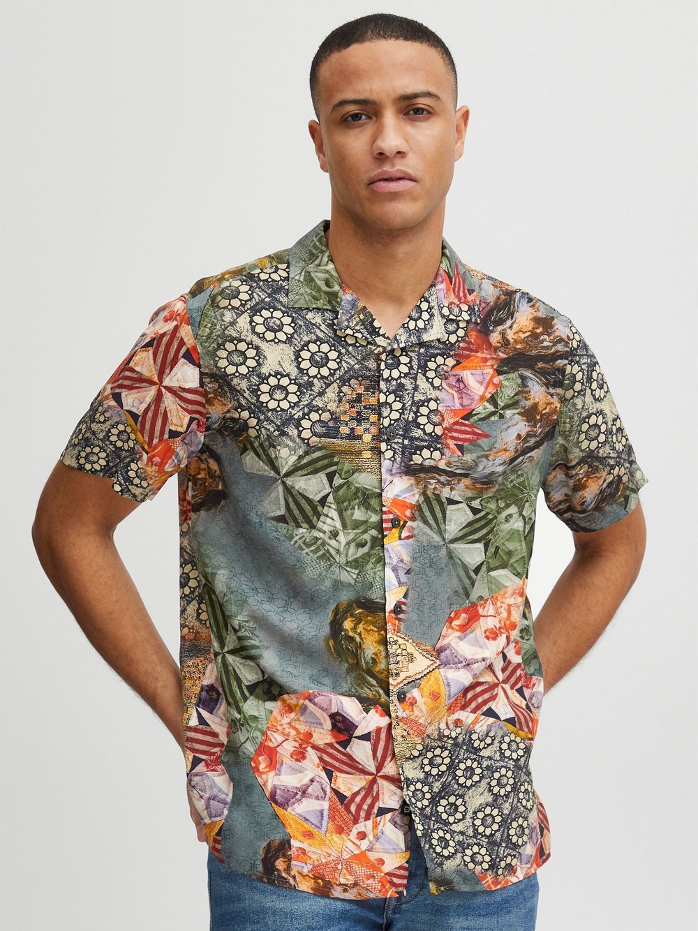 Indicode Kurzarmhemd Herren Regular Fit