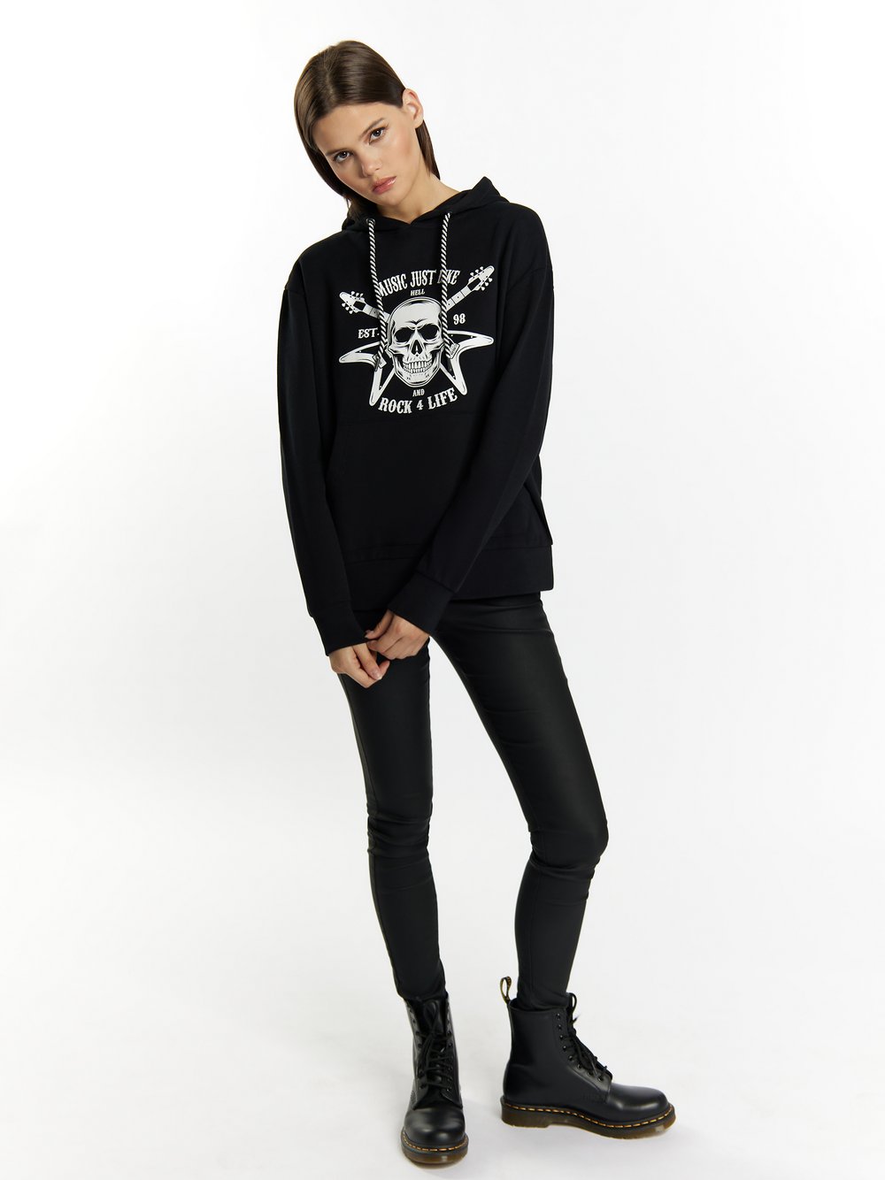 MyMo Kapuzenpullover Damen Baumwolle bedruckt