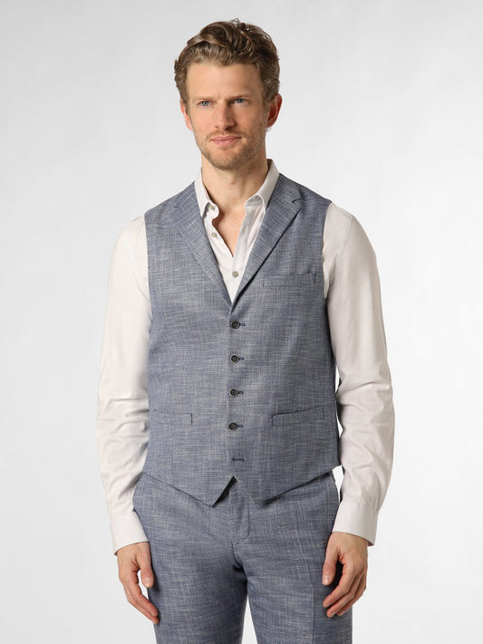 Finshley & Harding Baukasten-Weste Herren Modern Fit Viskose strukturiert