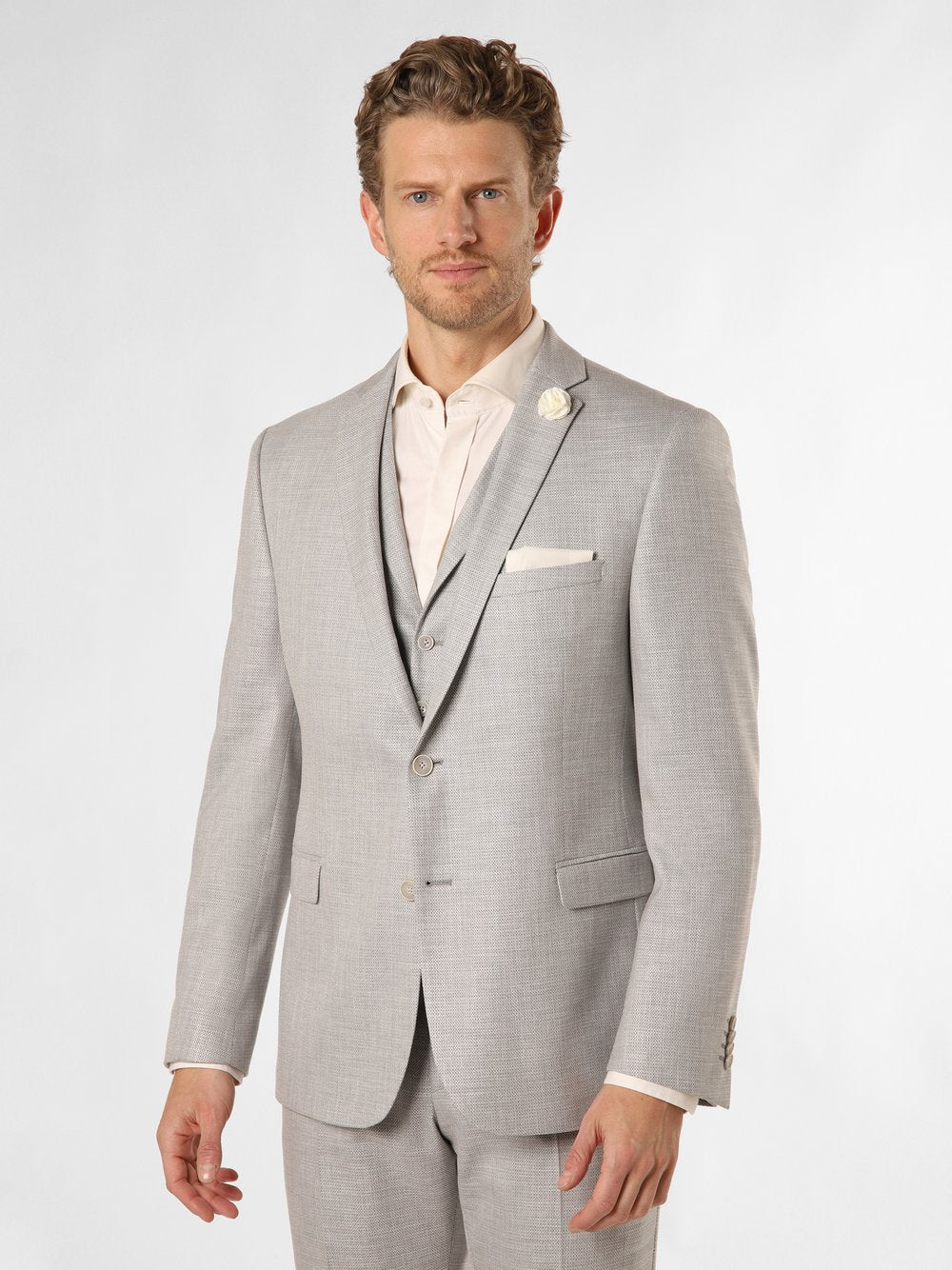 Finshley & Harding Baukasten-Sakko Herren Modern Fit strukturiert