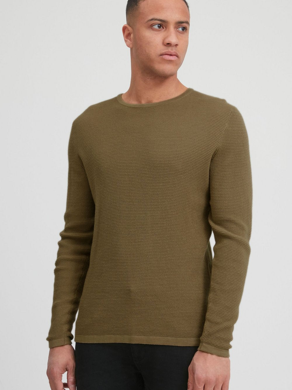 Indicode Strickpullover Herren Baumwolle meliert