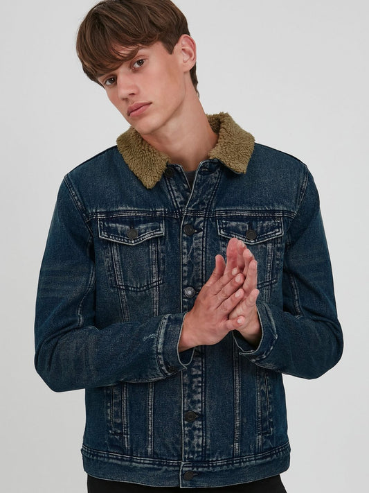 BLEND Jeansjacke Herren Baumwolle