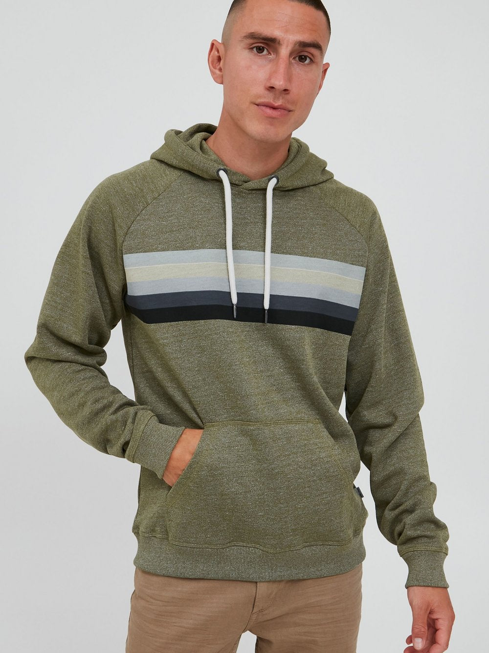 Indicode Hoodie Herren Baumwolle bedruckt