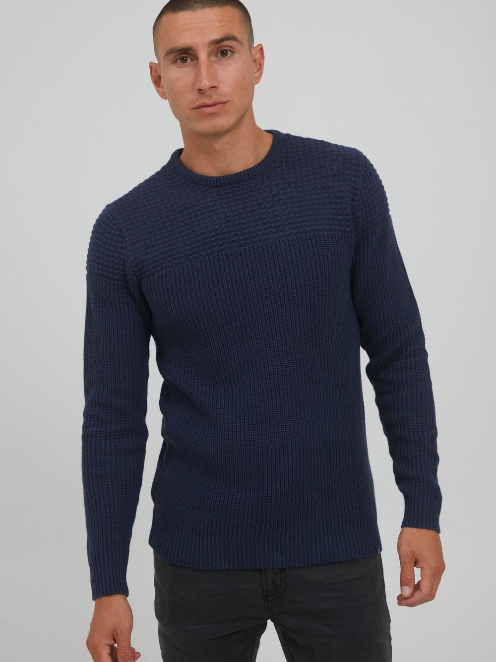Indicode Strickpullover Herren Baumwolle meliert