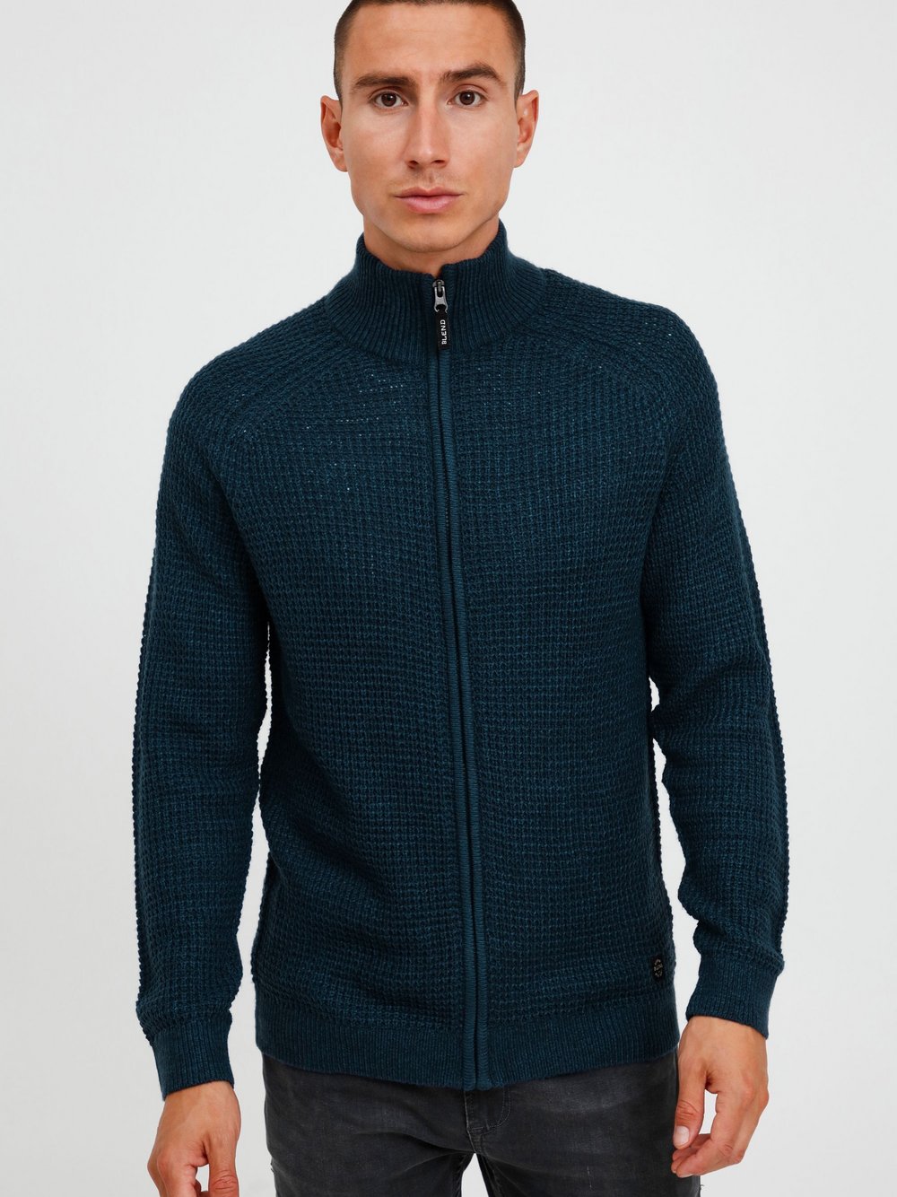 BLEND Strickjacke Herren meliert