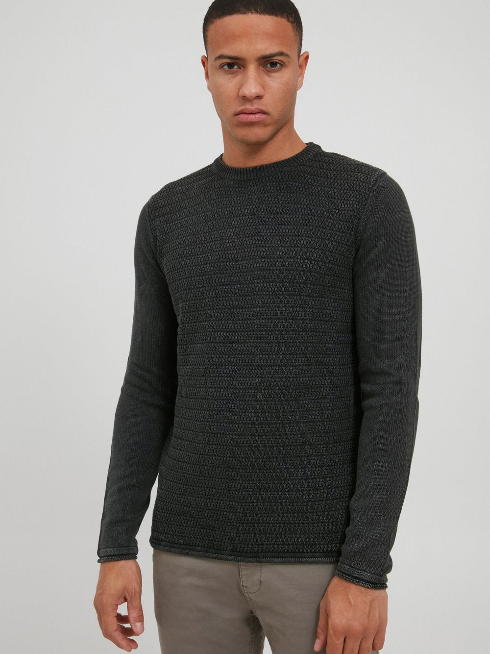 Indicode Strickpullover Herren Baumwolle meliert