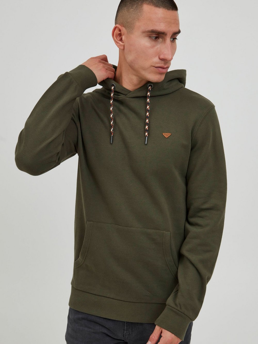 Indicode Hoodie Herren Baumwolle bedruckt