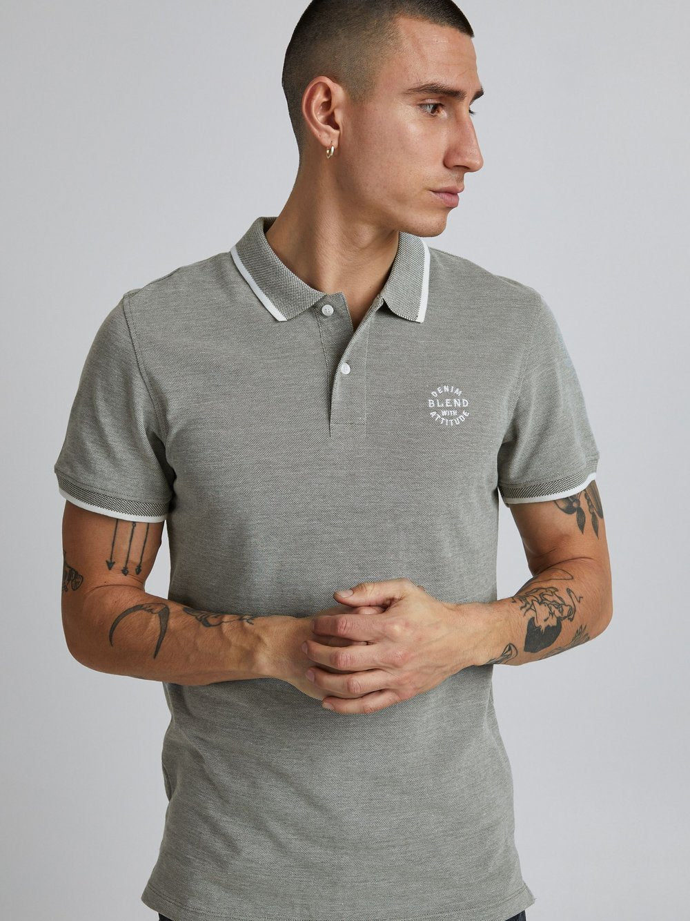 BLEND Poloshirt Herren Baumwolle