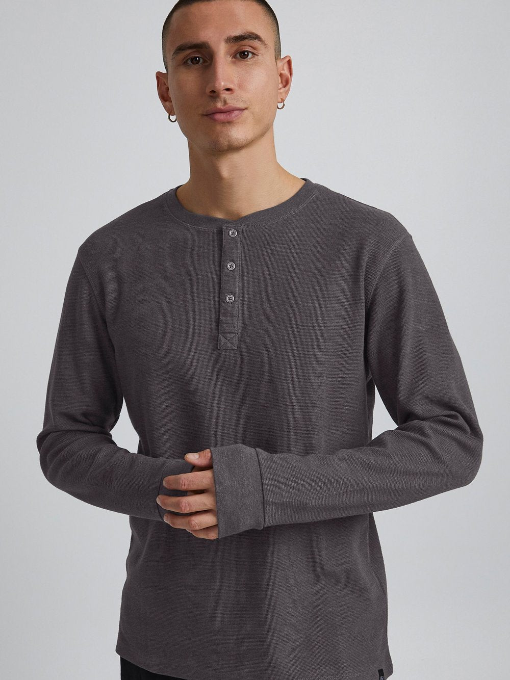 Indicode Langarmshirt Herren Baumwolle gemustert