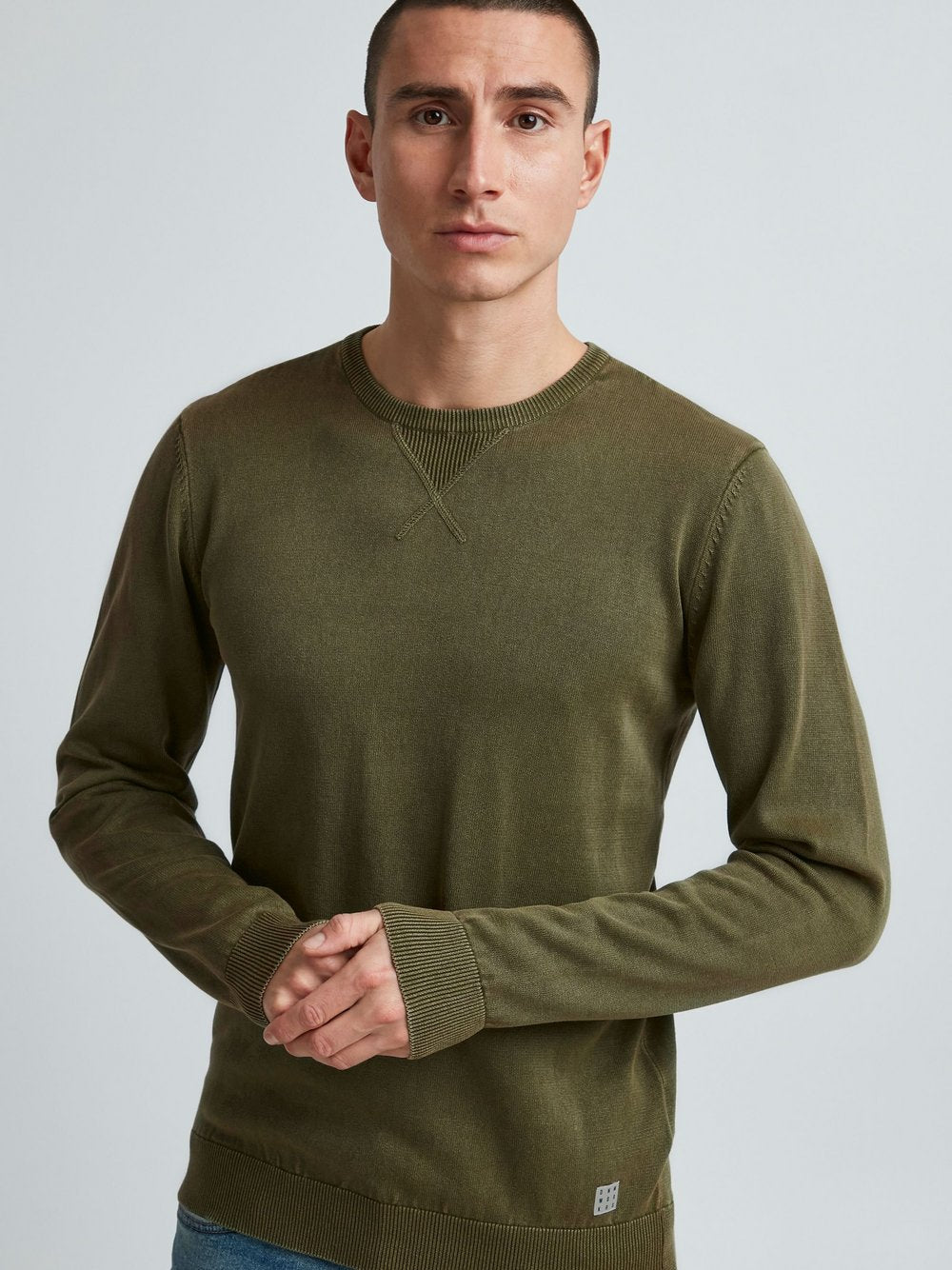 Indicode Rundhalspullover Herren Baumwolle