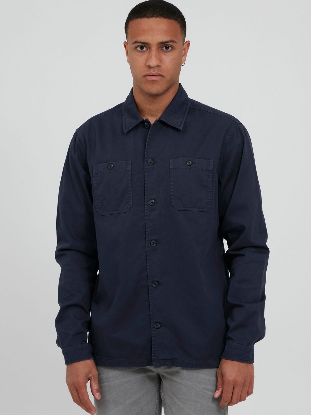 Indicode Langarmhemd Herren Regular Fit gestreift