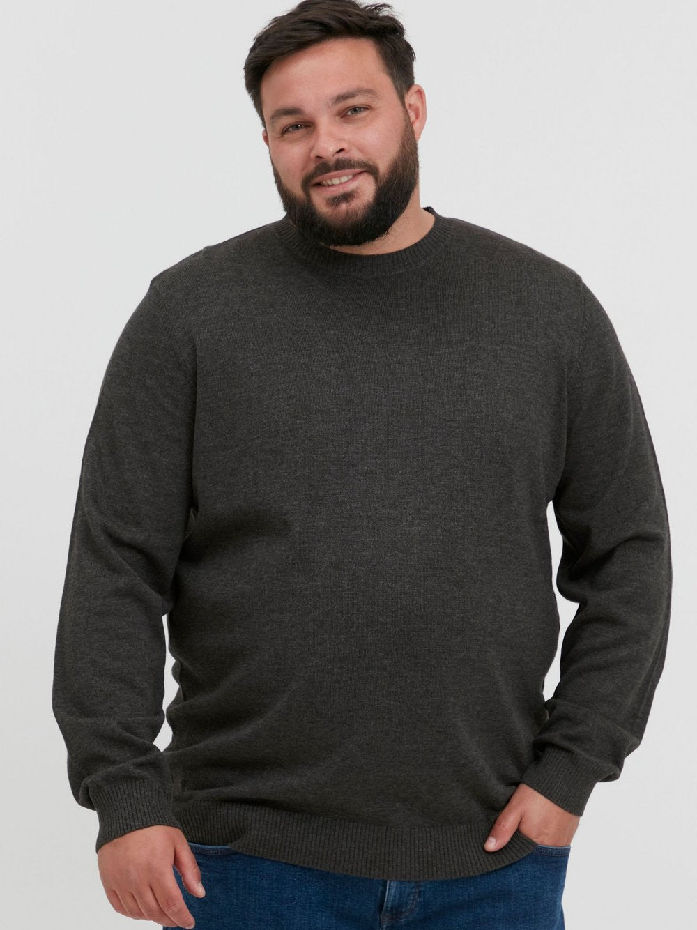 Indicode Rundhalspullover Herren Baumwolle