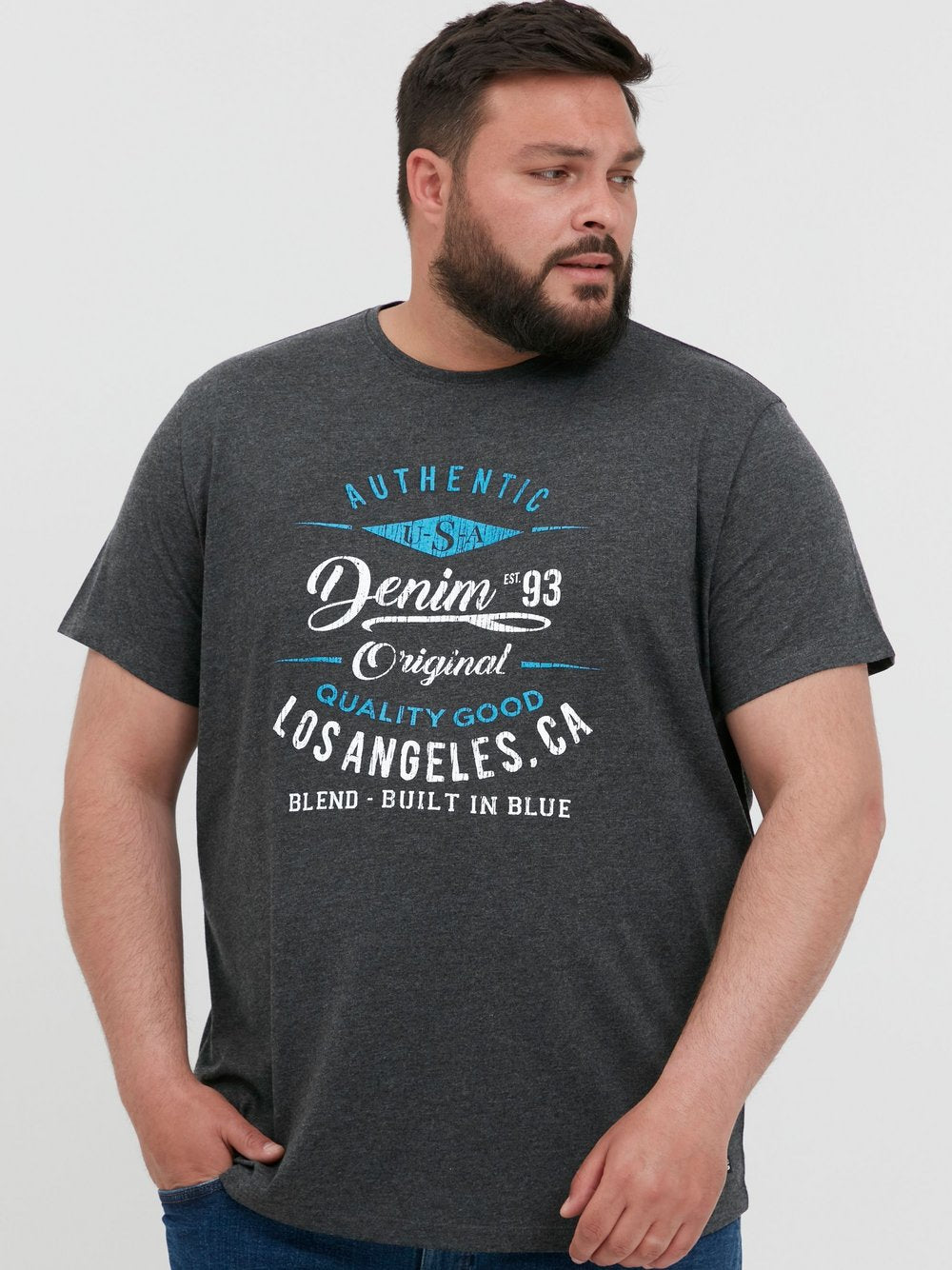 Indicode T-Shirt Herren Baumwolle bedruckt