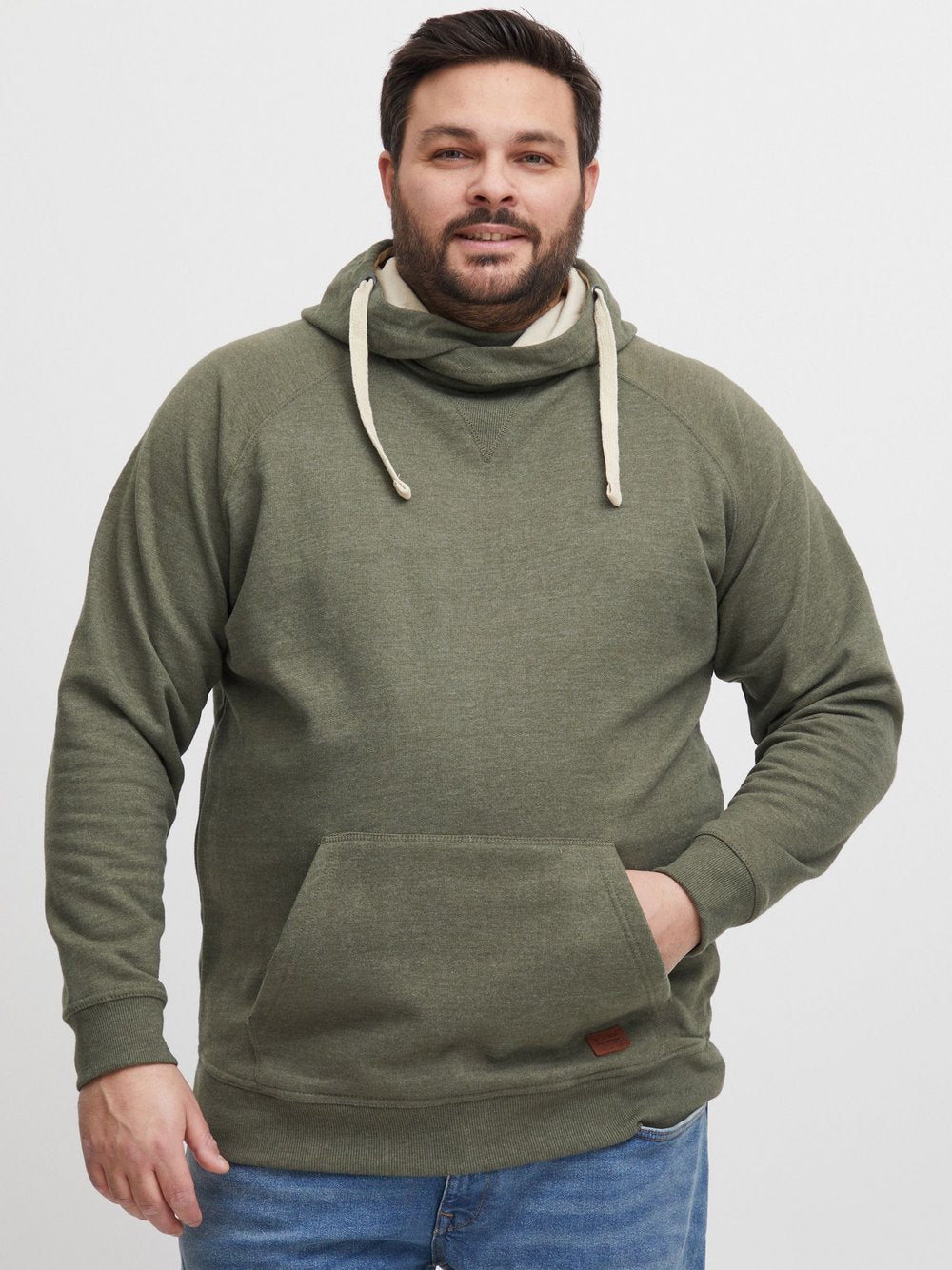 Indicode Hoodie Herren Baumwolle bedruckt
