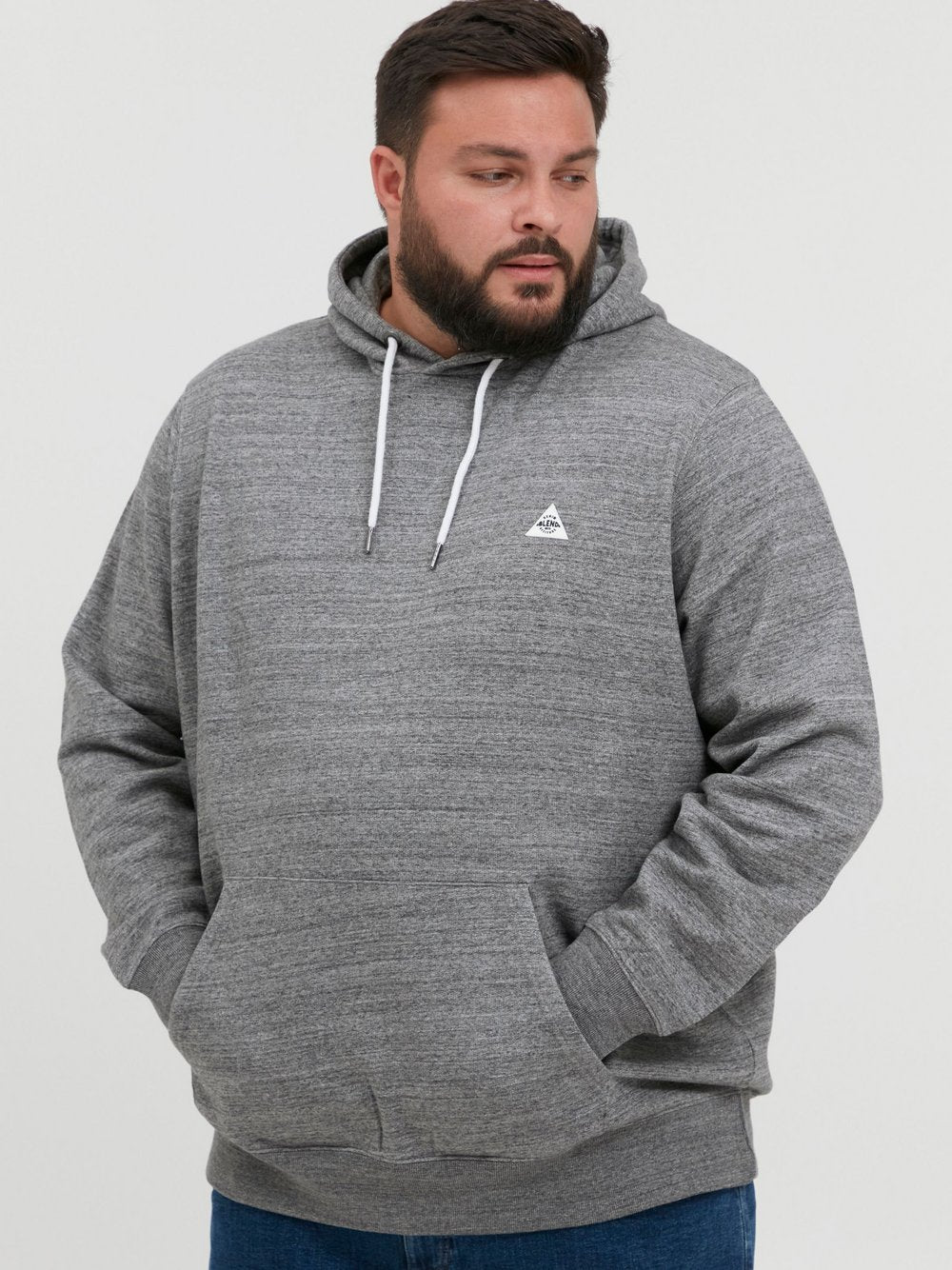 Indicode Hoodie Herren Baumwolle bedruckt