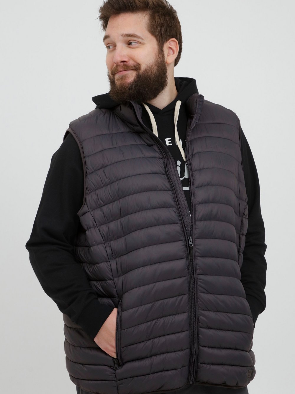 Indicode Steppweste Herren Polyamid gemustert