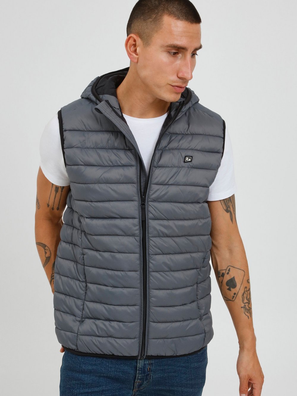 Indicode Steppweste Herren Polyamid gemustert