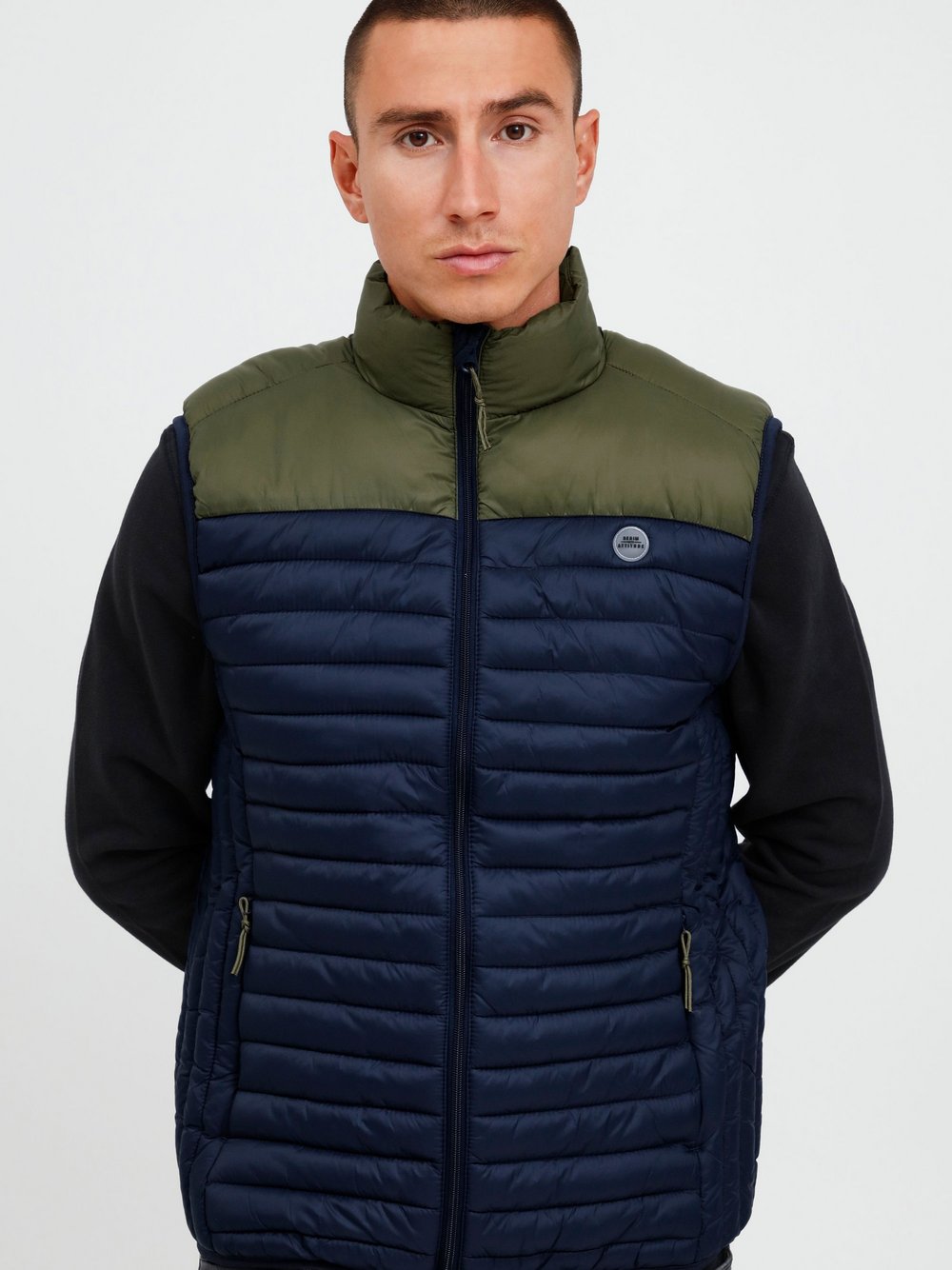 Indicode Steppweste Herren Polyamid gemustert