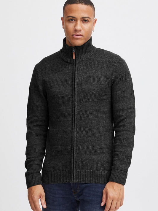 BLEND Strickjacke Herren Baumwolle gestreift