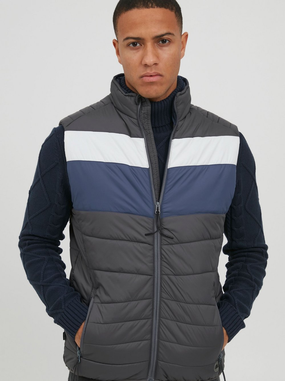 Indicode Steppweste Herren Polyamid gemustert