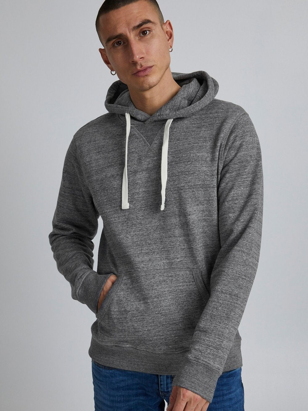 Indicode Hoodie Herren Baumwolle bedruckt