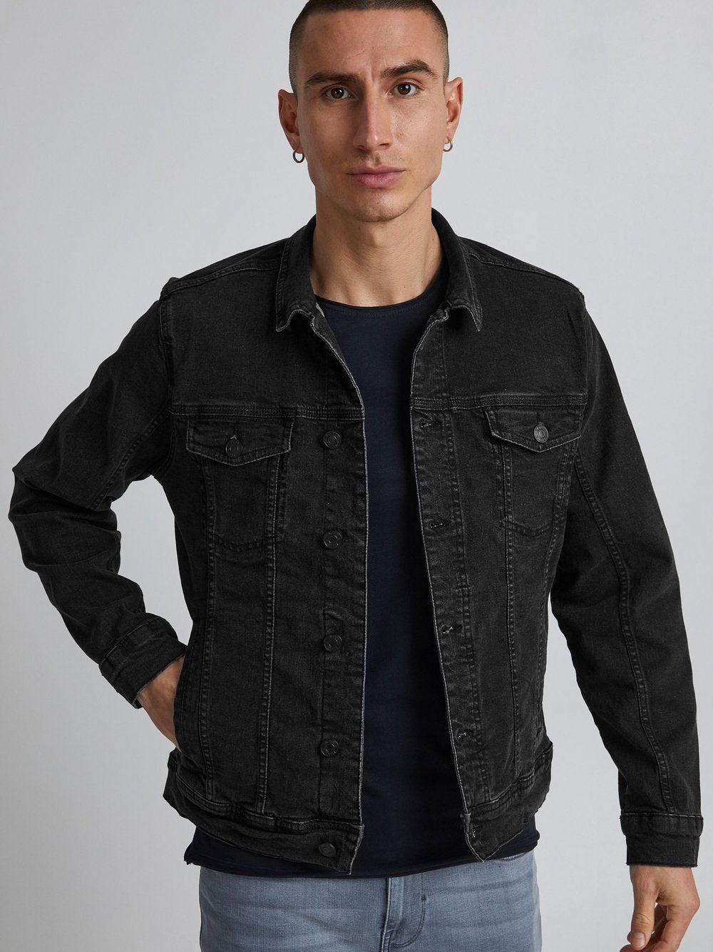 BLEND Jeansjacke Herren Baumwolle