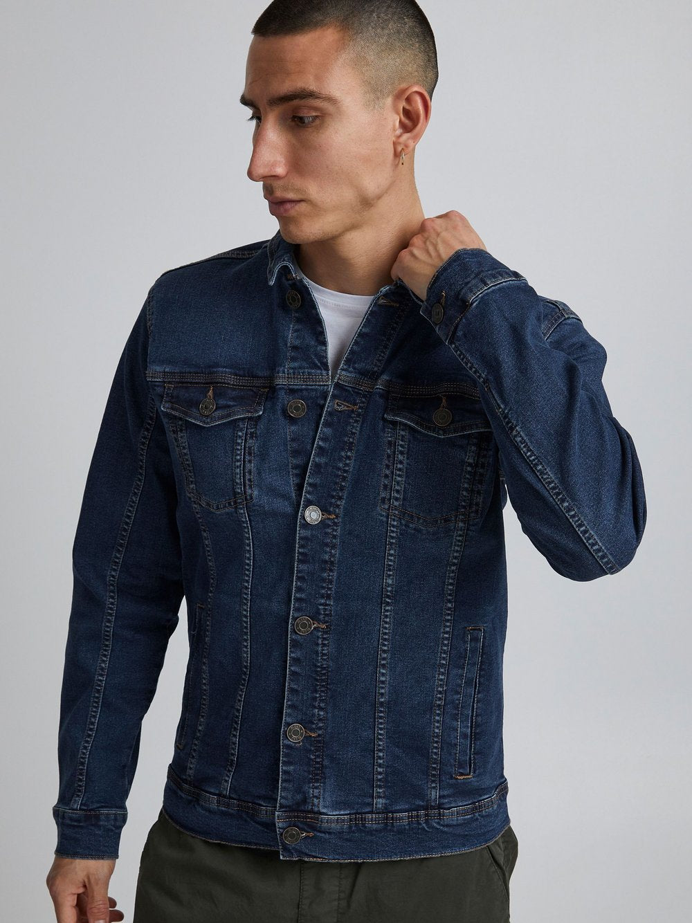 BLEND Jeansjacke Herren Baumwolle