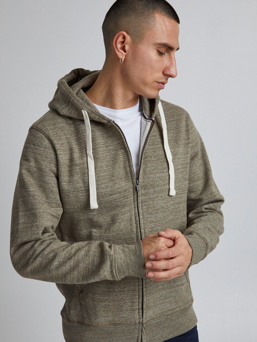 Indicode Kapuzensweatjacke Herren Baumwolle gemustert