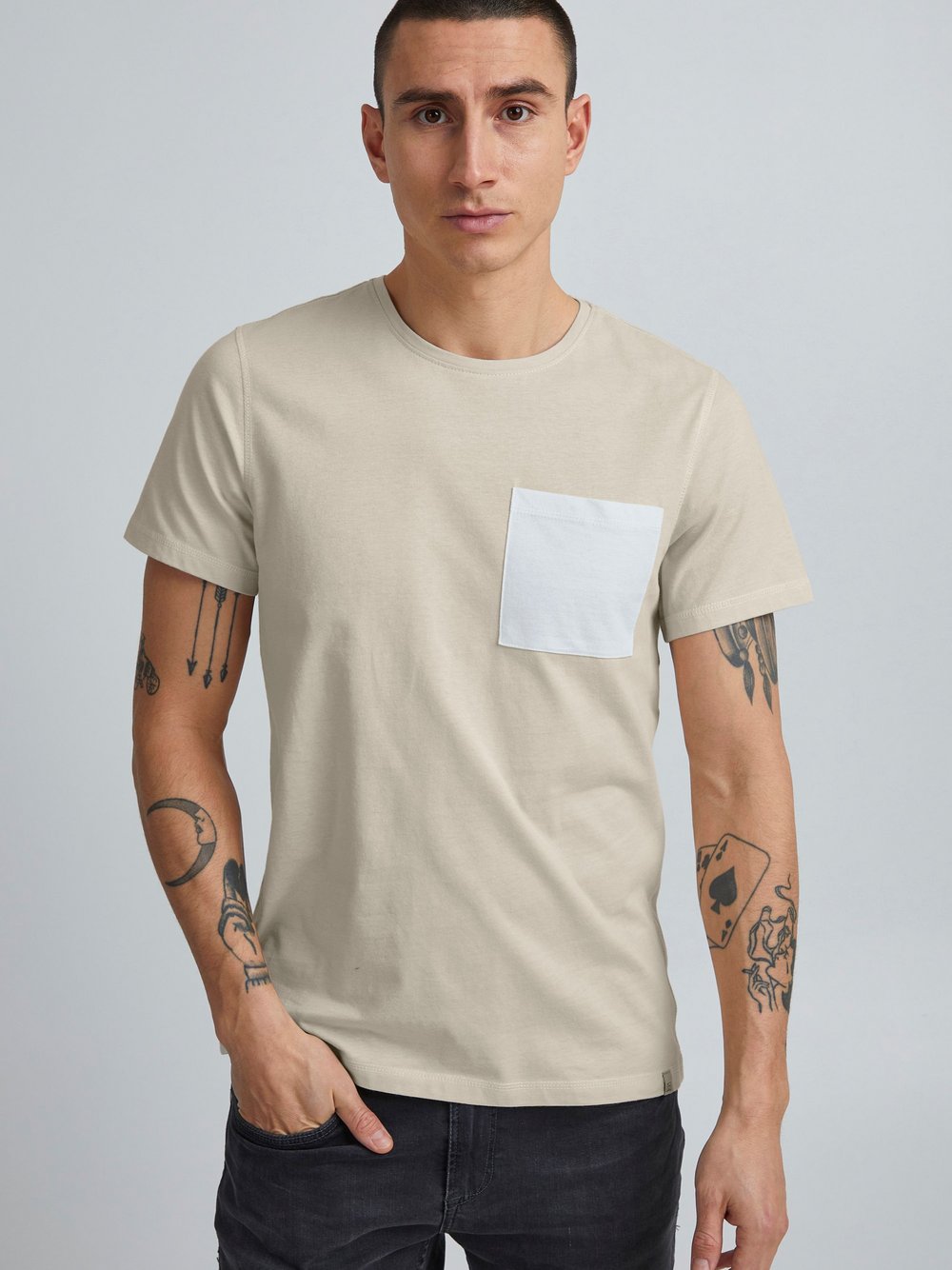 Indicode T-Shirt Herren Baumwolle bedruckt