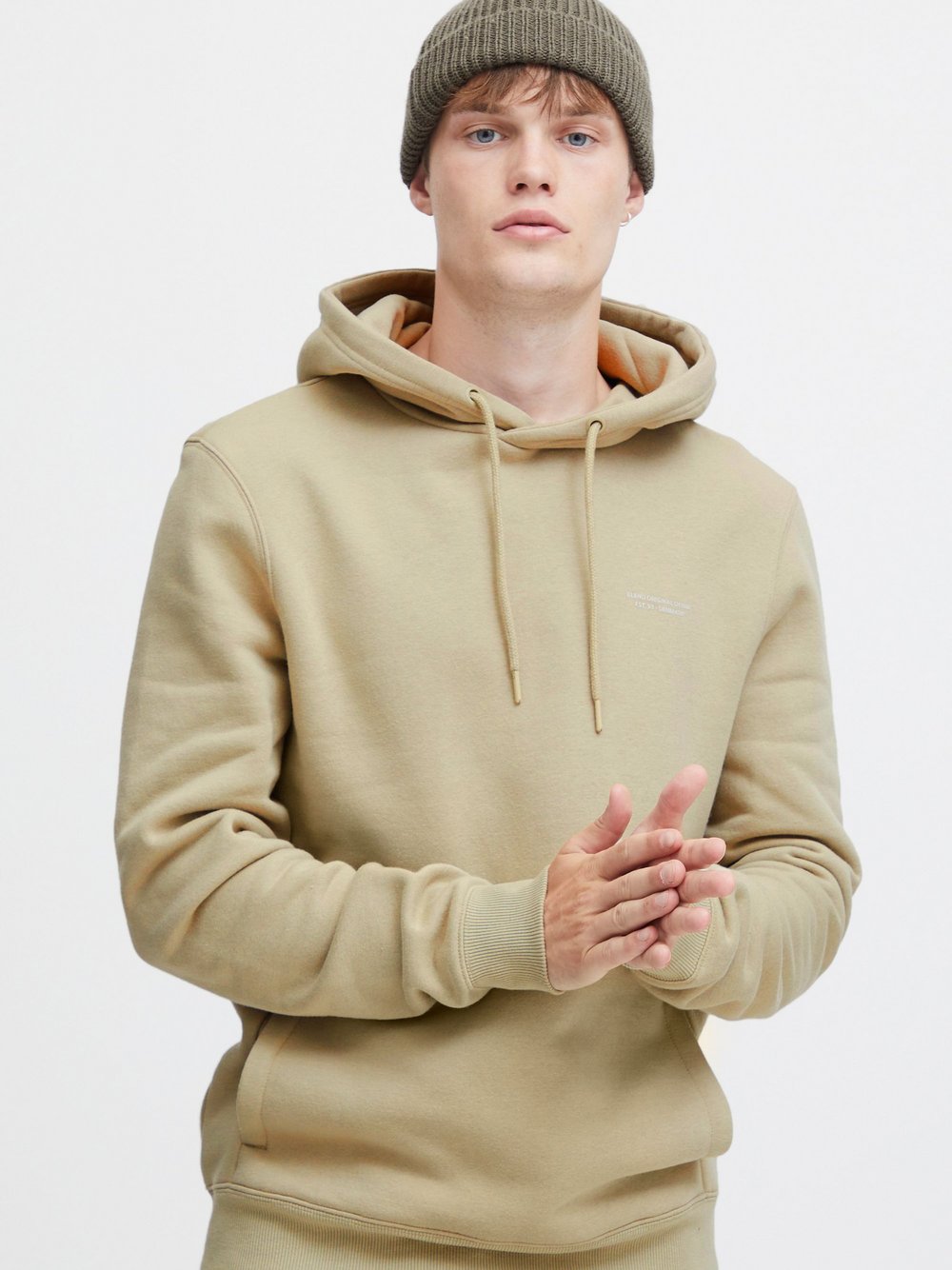 Indicode Hoodie Herren Baumwolle bedruckt