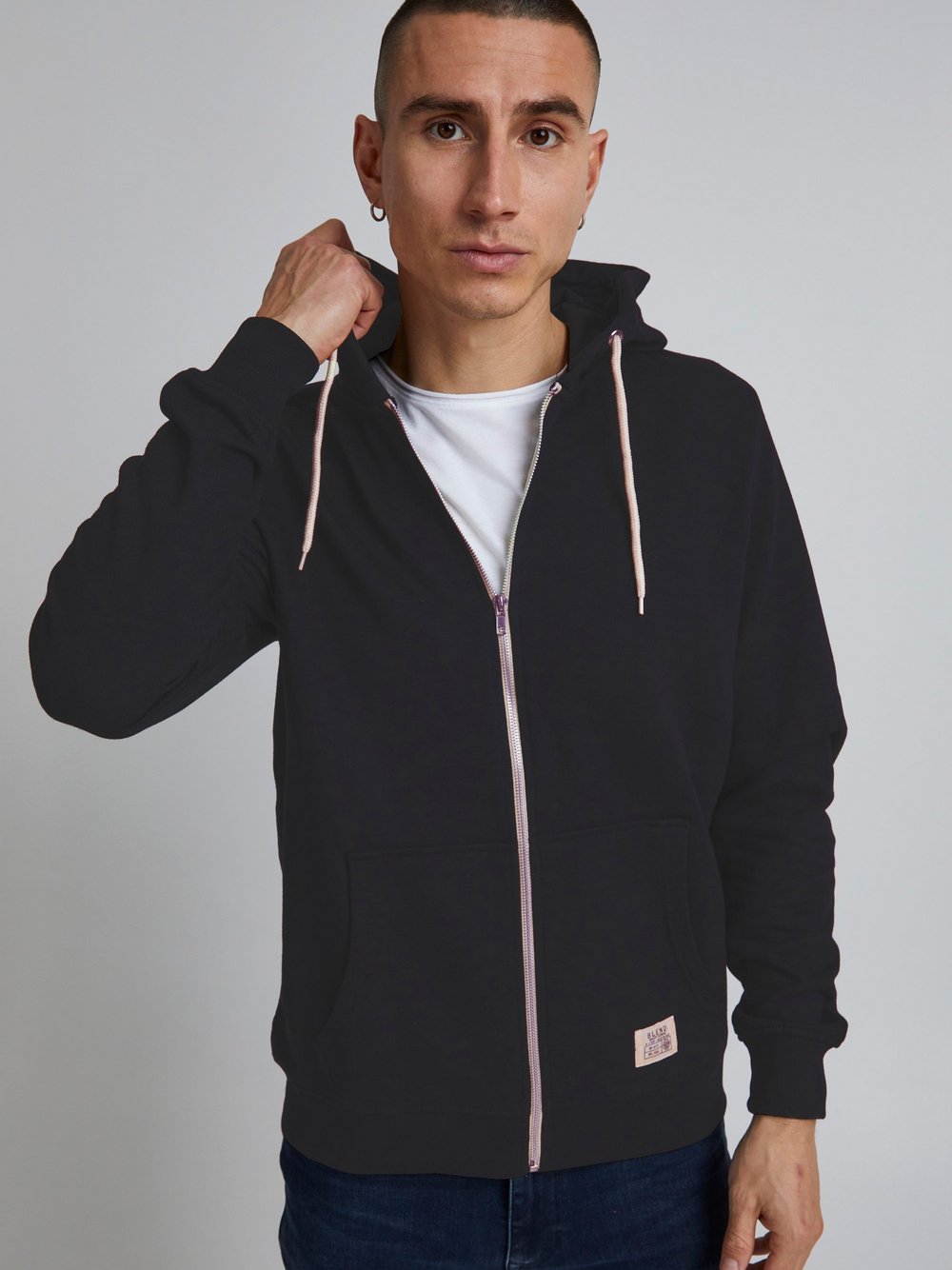 Indicode Kapuzensweatjacke Herren Baumwolle gemustert