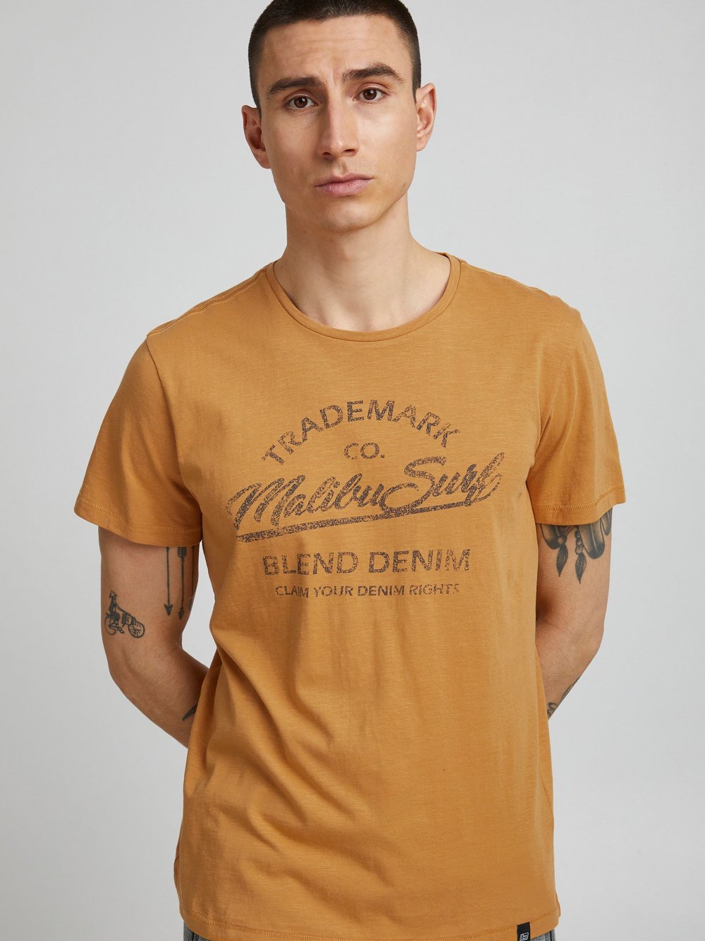 Indicode T-Shirt Herren Baumwolle bedruckt