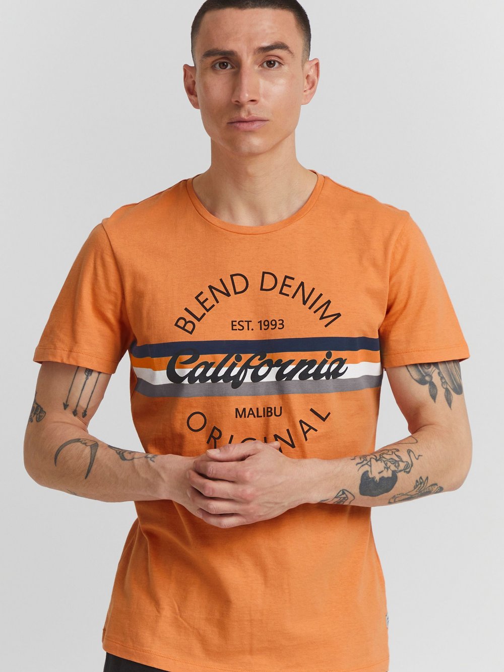 Indicode T-Shirt Herren Baumwolle bedruckt