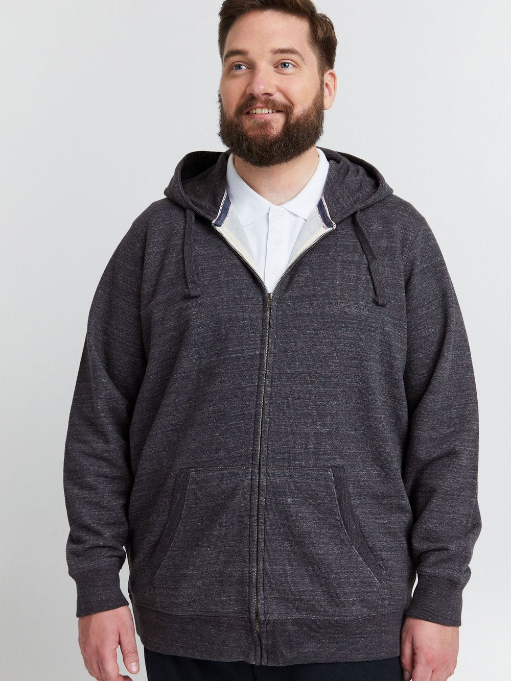 Indicode Kapuzensweatjacke Herren Baumwolle gemustert