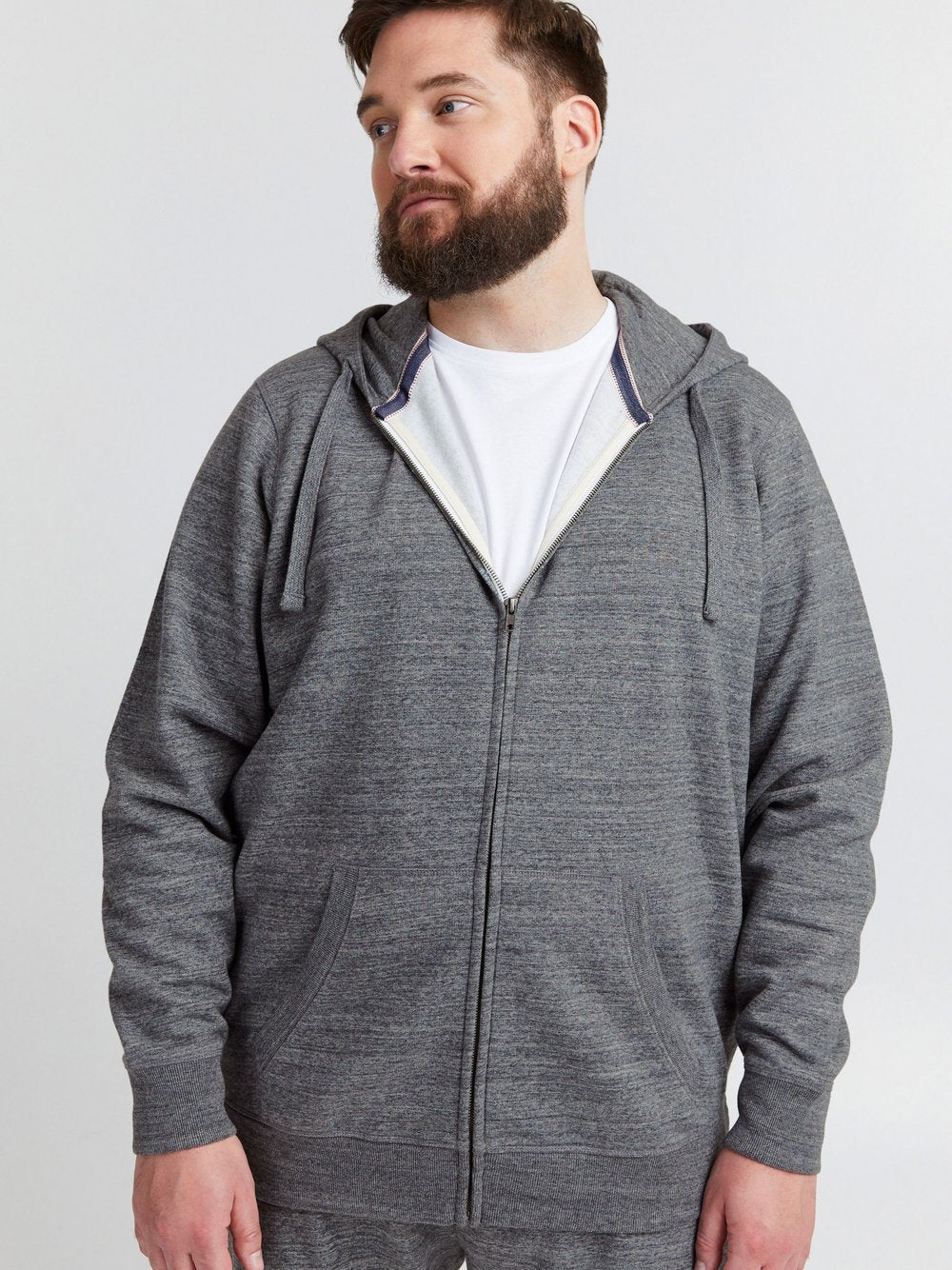 Indicode Kapuzensweatjacke Herren Baumwolle gemustert