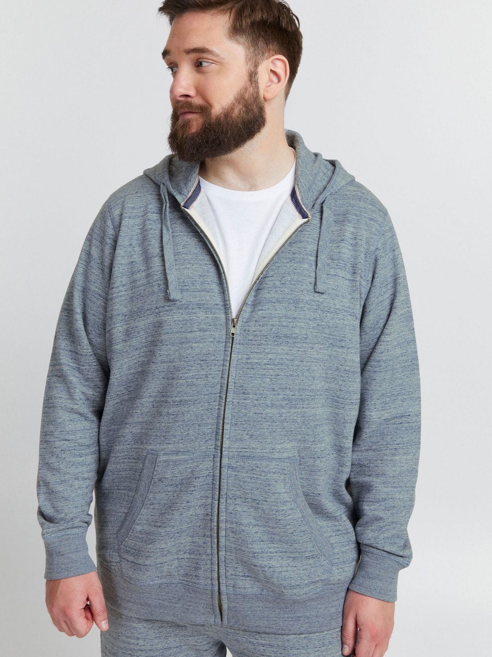 Indicode Kapuzensweatjacke Herren Baumwolle gemustert