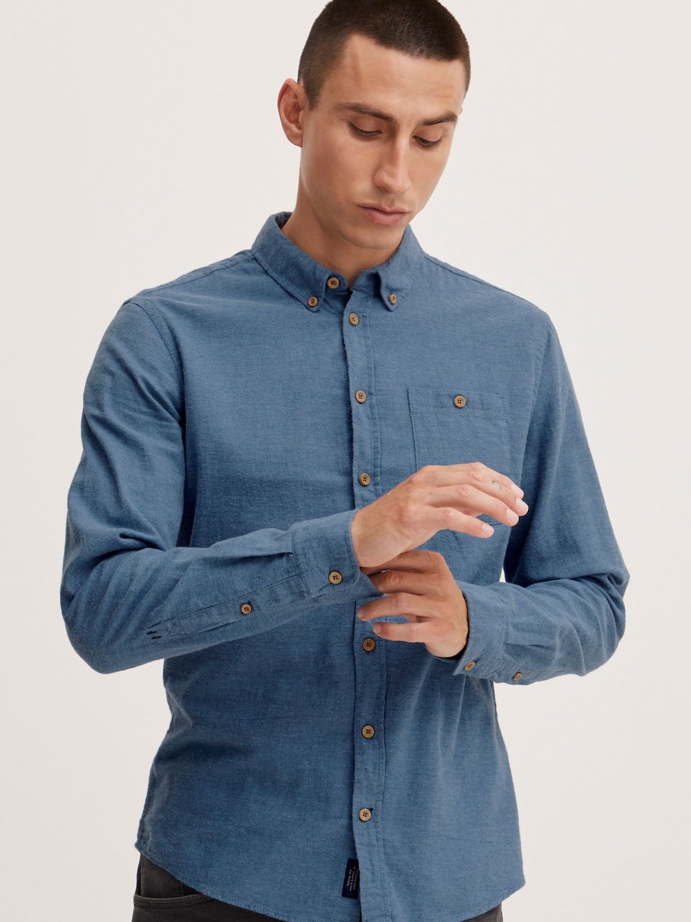 Indicode Langarmhemd Herren Regular Fit gestreift