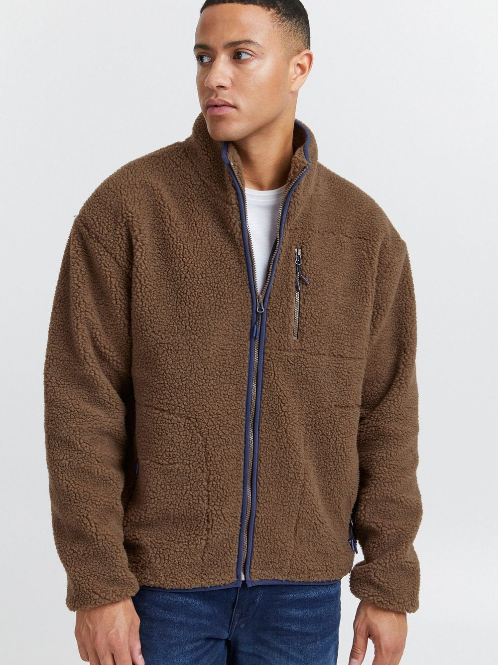 BLEND Fellimitatjacke Herren gemustert