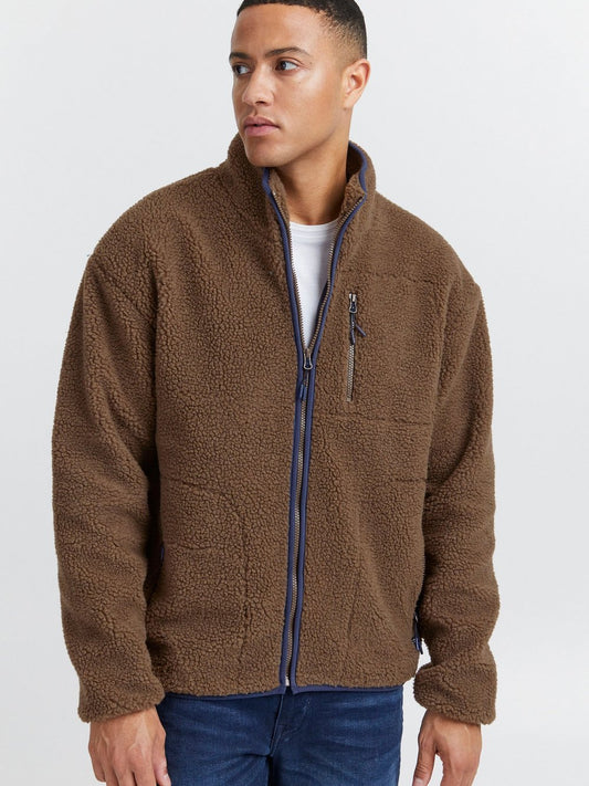 BLEND Fellimitatjacke Herren gemustert