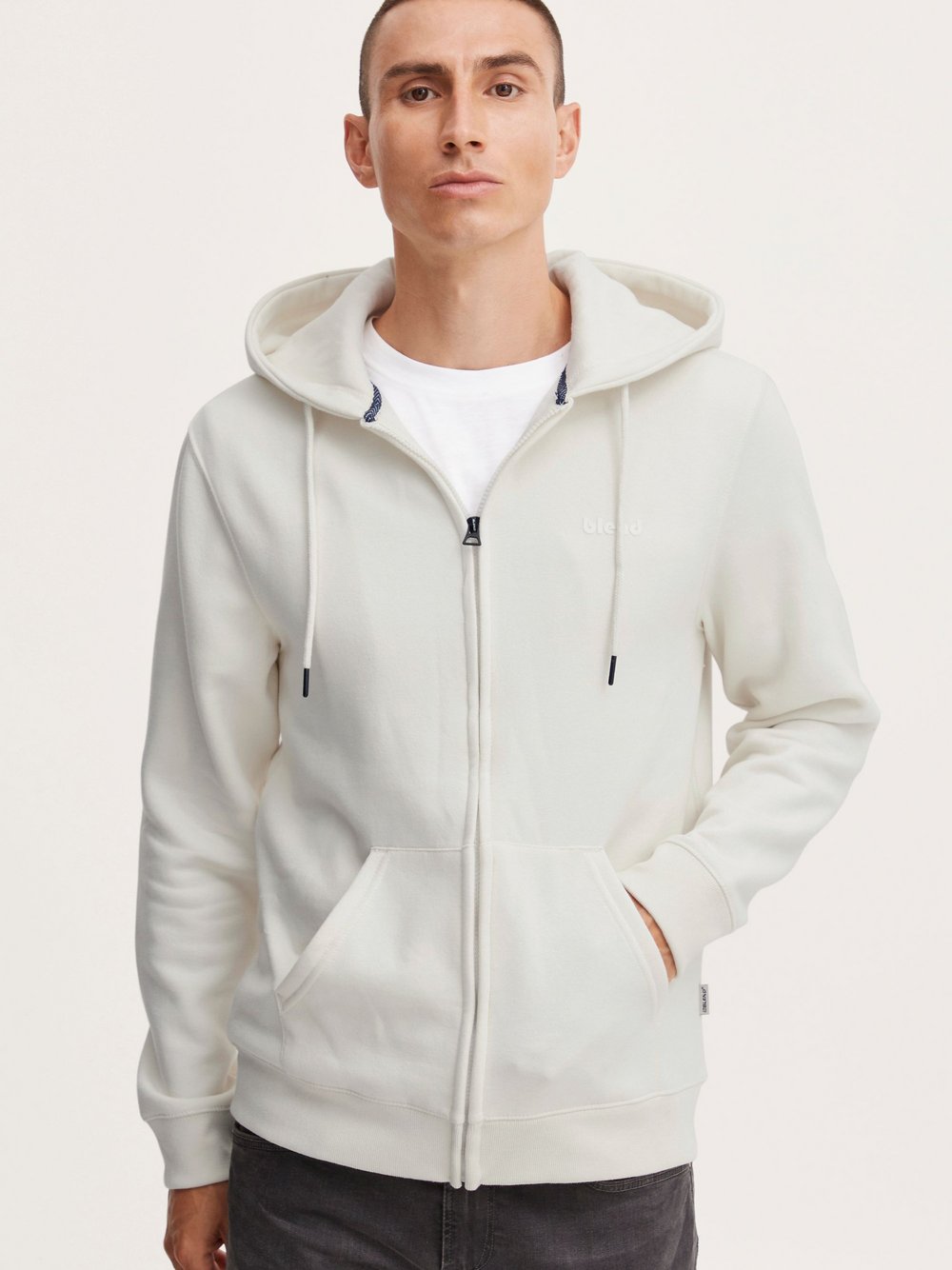 Indicode Kapuzensweatjacke Herren Baumwolle gemustert