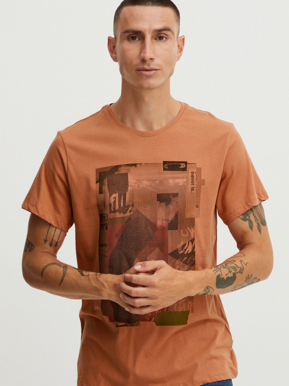 Indicode T-Shirt Herren Baumwolle bedruckt