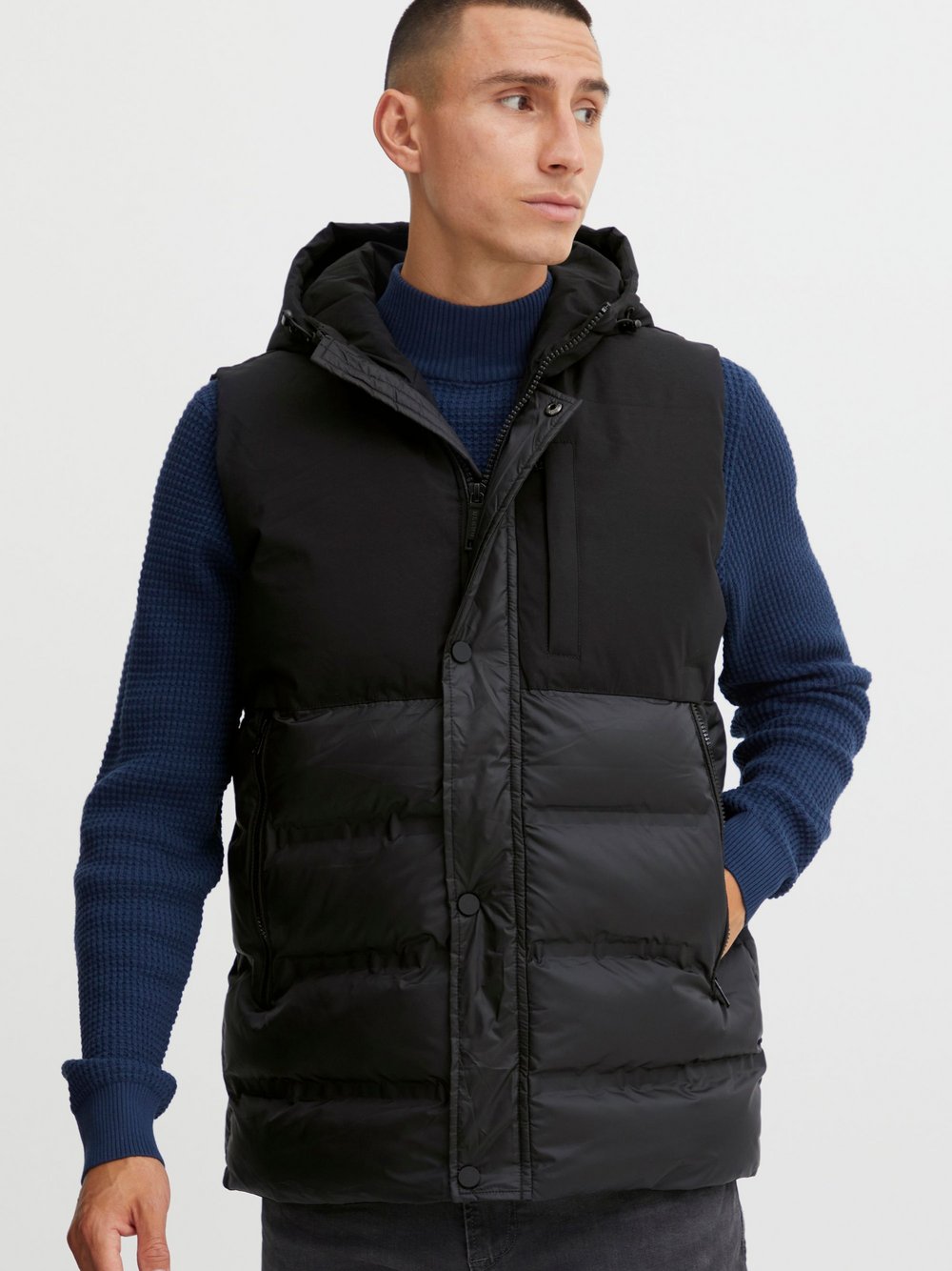 Indicode Steppweste Herren Polyamid gemustert