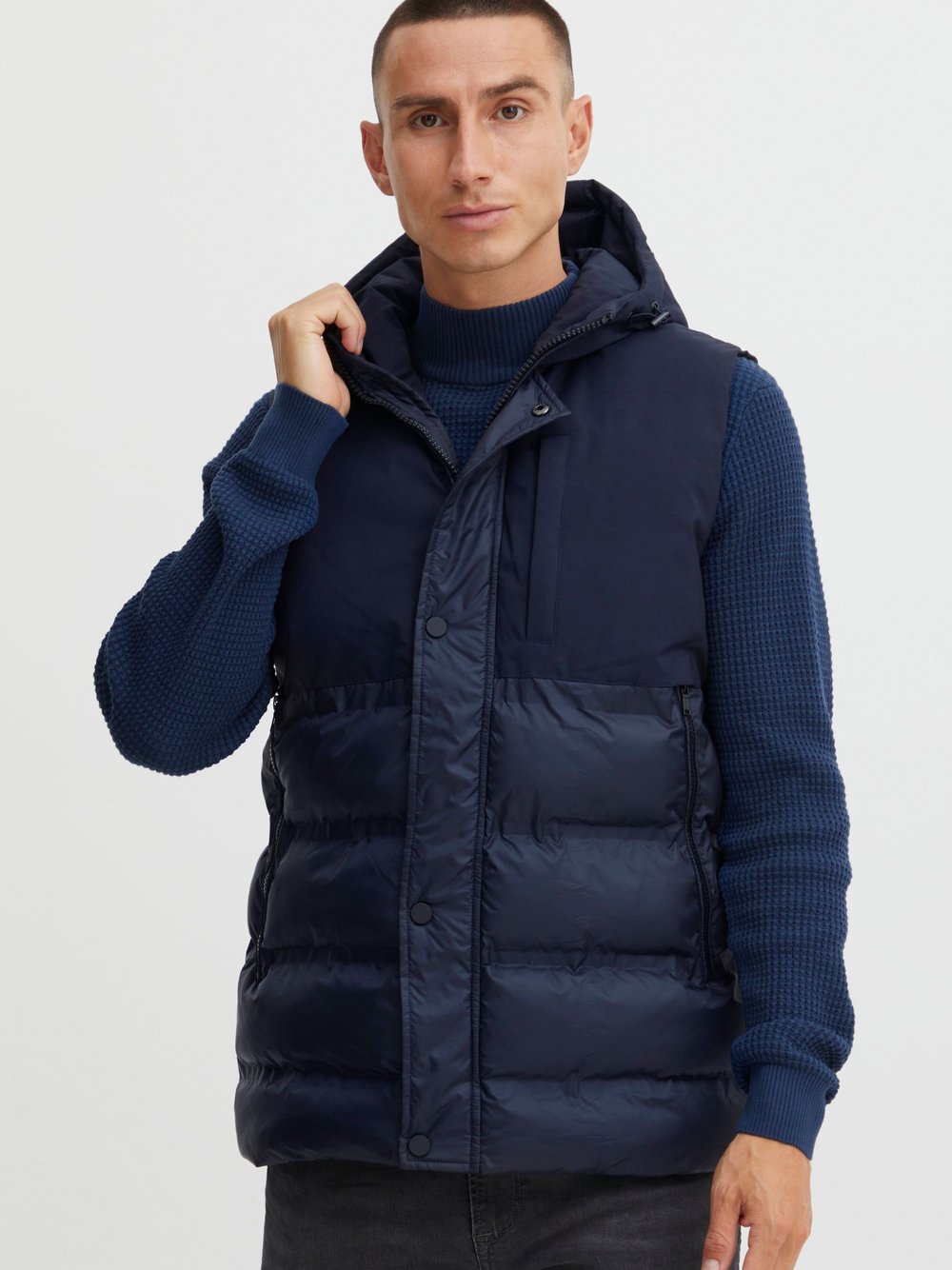 Indicode Steppweste Herren Polyamid gemustert