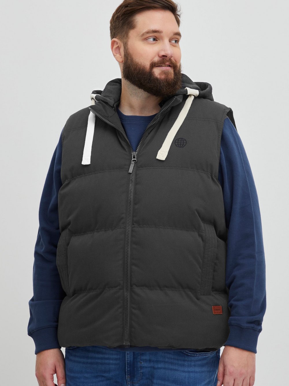 Indicode Steppweste Herren Polyamid gemustert