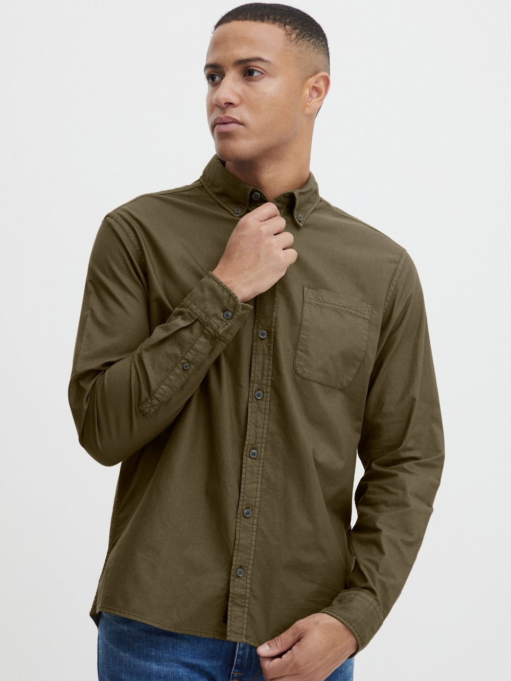 Indicode Langarmhemd Herren Regular Fit gestreift