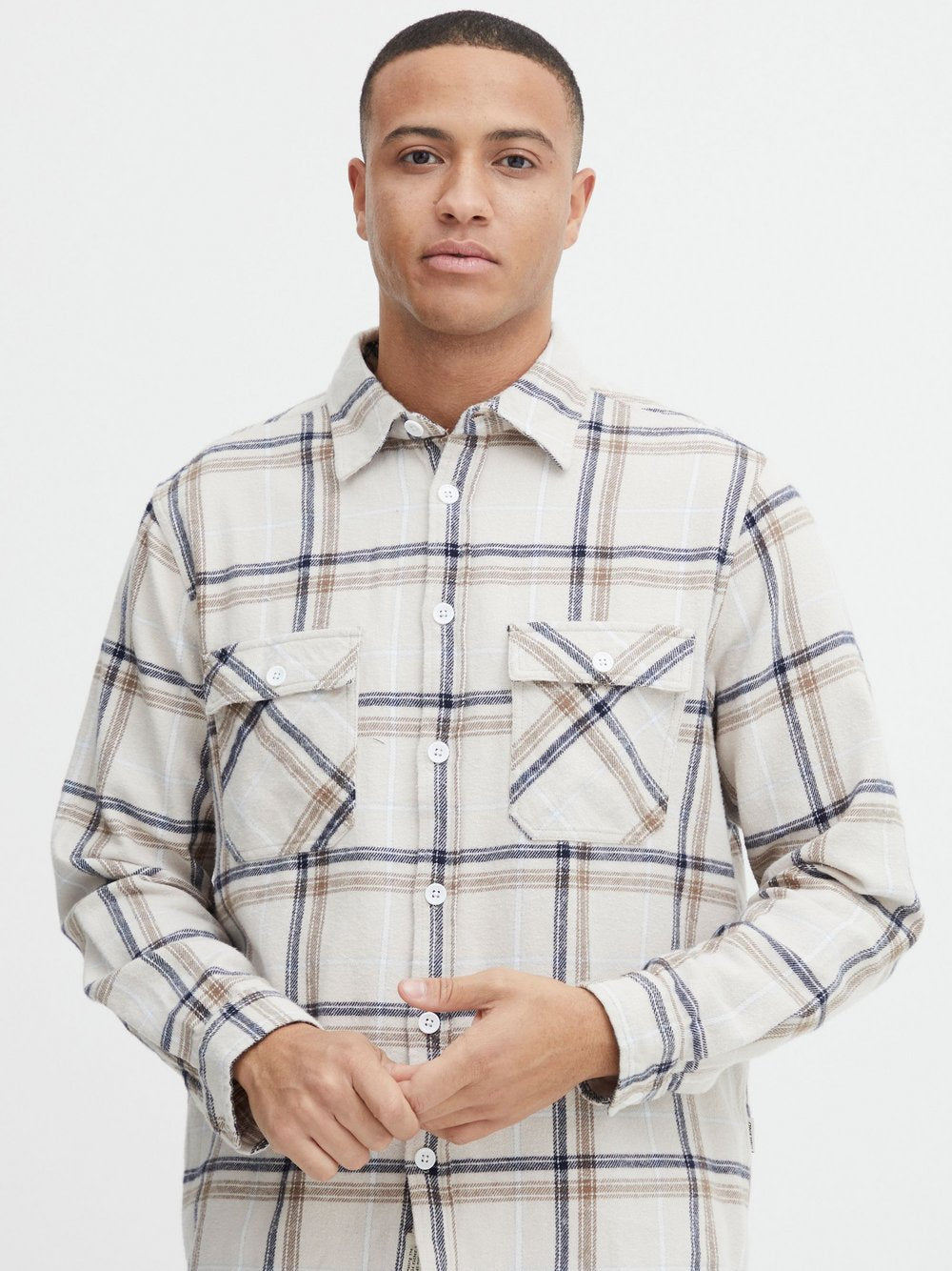 Indicode Langarmhemd Herren Regular Fit gestreift