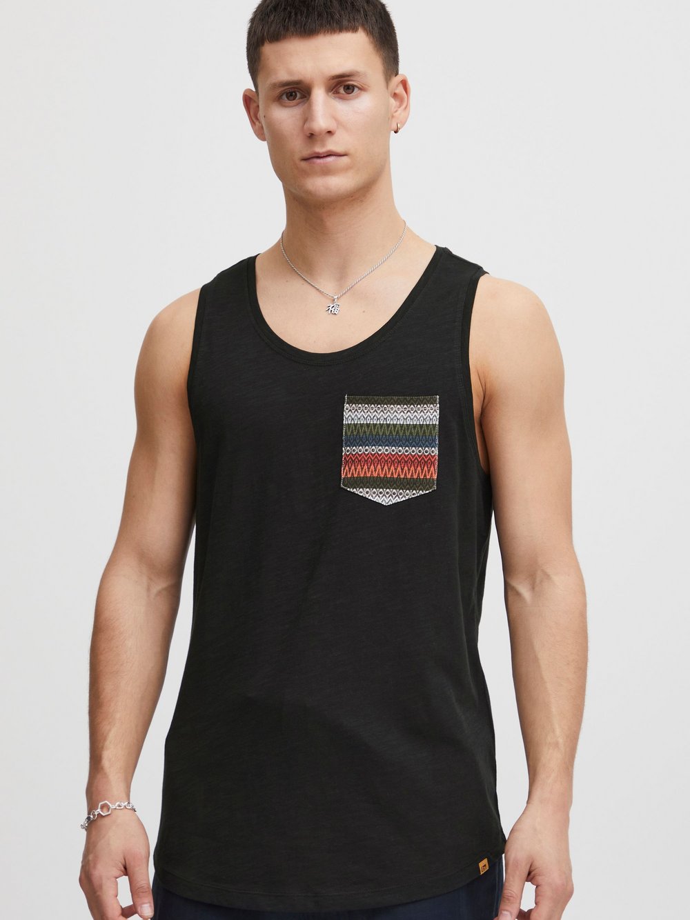 Solid Tanktop Herren Baumwolle bedruckt