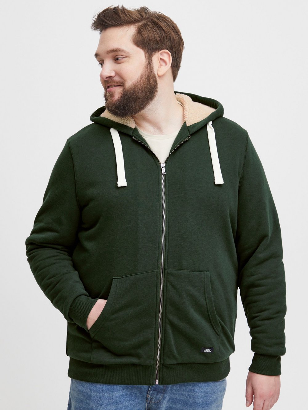 Indicode Kapuzensweatjacke Herren Baumwolle gemustert