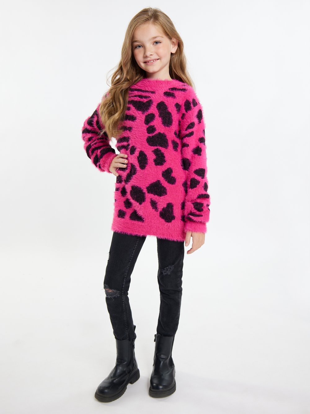 MyMo Strickpullover Mädchen Polyamid bedruckt